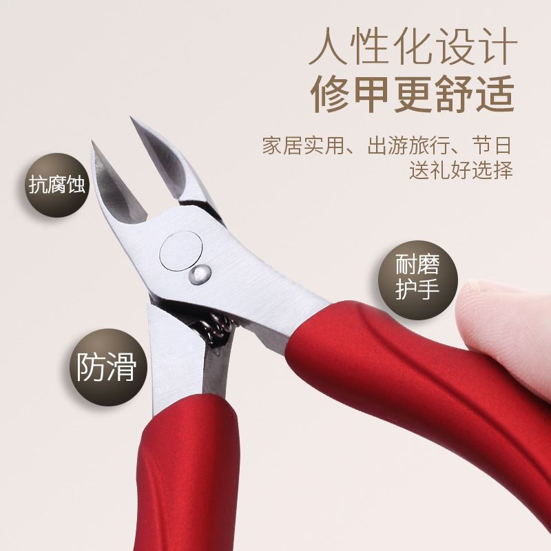 Non-slip handle stainless steel for nails for home use