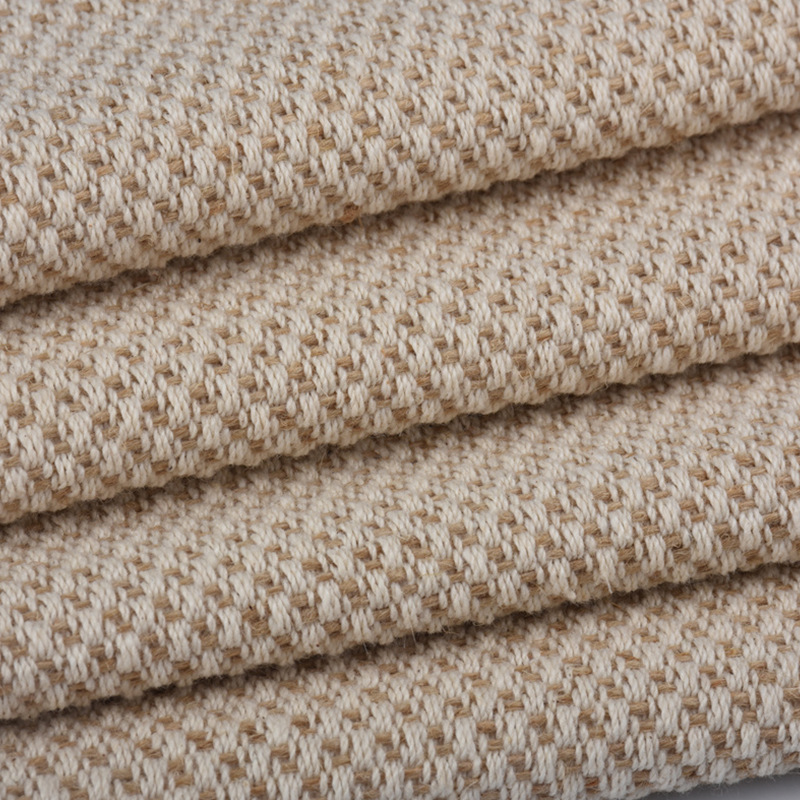 21/2股黄麻提花布 涤棉混纺黄麻布交织 鞋垫手袋箱包工艺品饰品面