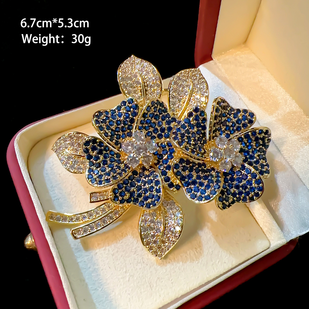 IG Style Simple Style Shiny Flower Butterfly Copper Plating Inlay Artificial Gemstones Zircon Unisex Brooches display picture 2