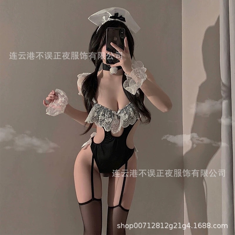 Don'T Miss the Night, Sexy and Interesting Intimates, Pure Desire Uniform, Small Breast Pajamas, No Need to Take Off, Lace Jumpsuit, Maid Outfit Don'T Miss the Night, Sexy and Interesting Intimates, Pure Desire Uniform, Small Breast Pajamas, No Need to Take Off, Lace Jumpsuit, Maid Outfit
