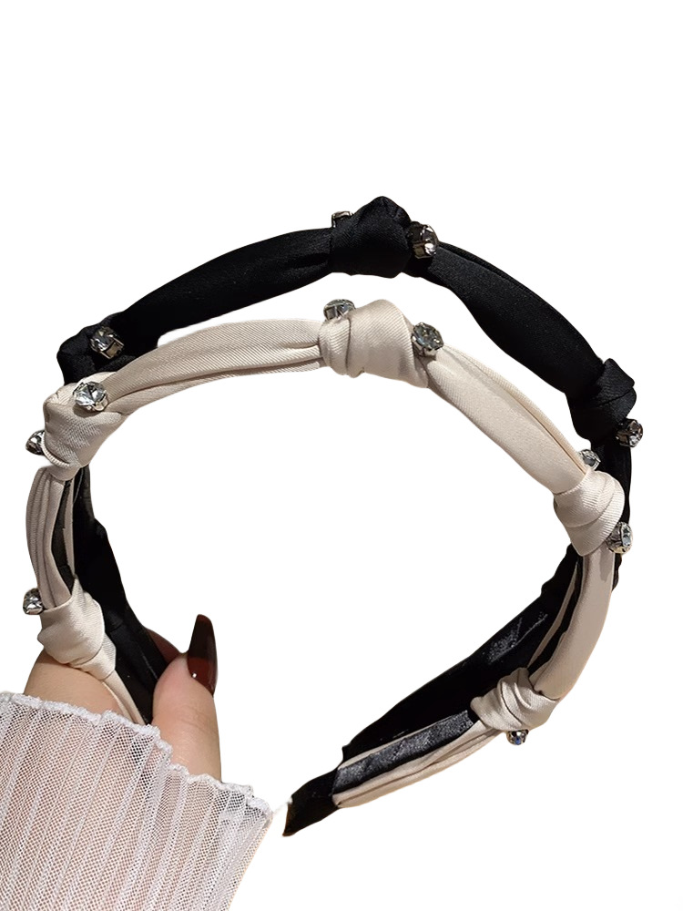 Corea del Sur nuevo rhinestone de alta calidad anudado diadema elegante retro francés tocado moda todo partido horquilla para las mujeres