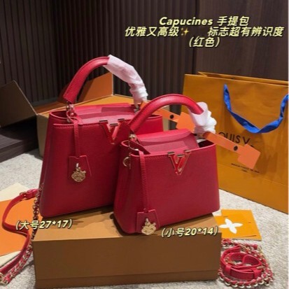 Foreign Trade Micro-Business Dropshipping Capucines 2026 Lychee Pattern Handbag for Ladies, Evening Bag, Elegant Shoulder and Crossbody Bag Foreign Trade Micro-Business Dropshipping Capucines 2026 Lychee Pattern Handbag for Ladies, Evening Bag, Elegant Shoulder and Crossbody Bag