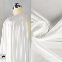 本白色薄款针织冰丝面料冰绸柔软防静电裙子里衬吊带内衬里子布料