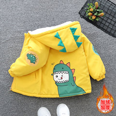 Boys' coats, autumn and winter cotton coats, plus velvet and thickened children's clothing, 2023 new style, western style girls' big children's internet celebrity cotton coats