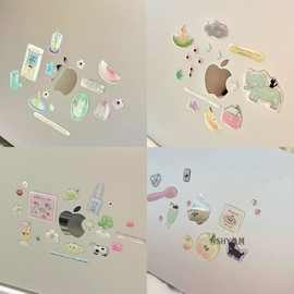 小红书同款ins文创可爱果冻立体贴纸苹果大象diy手机电脑咕卡装饰