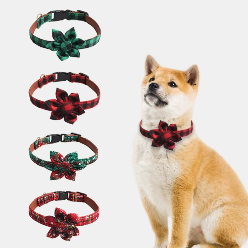 Aminger Новый ошейник для домашних животных Подсолнух ошейник Пластиковая Пряжка Юбка Собачий ошейник PU ошейник