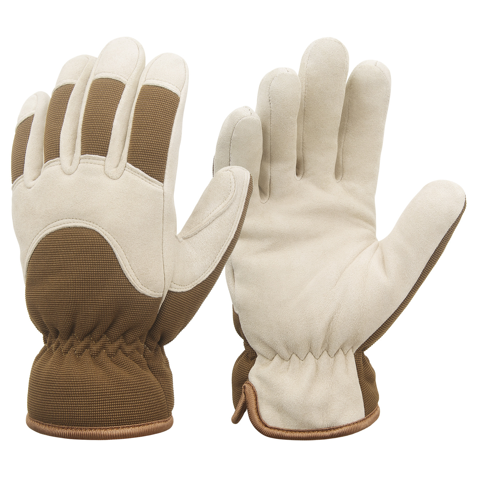HANDLANDY优质羊皮舒适耐用冬季保暖户外作业机械工作手套