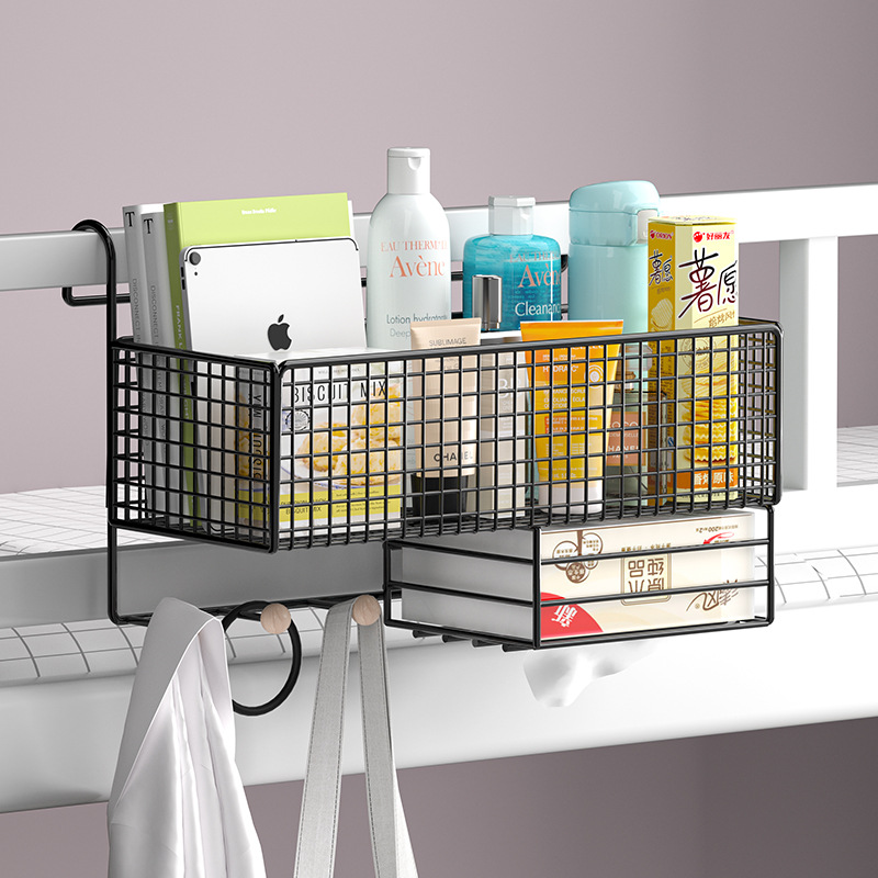 Almacenamiento en rack de almacenamiento de la cabecera estudiante universitario dormitorio colgante cesta dormitorio de las niñas cama viviente Escuela Superior litera inferior litera mesita de noche cesta colgante