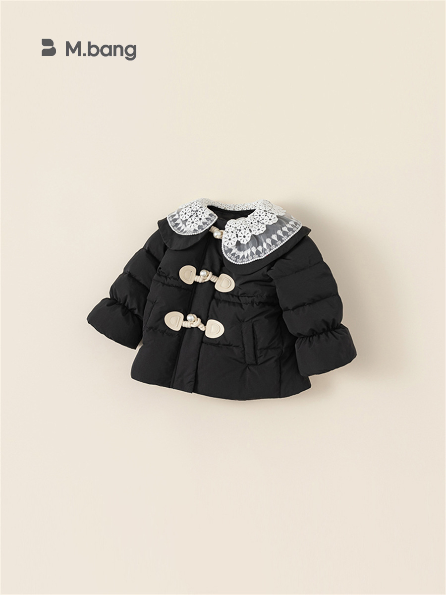 Youbao ropa para niños chaqueta de plumón para niños invierno niña cuello de muñeca de encaje dulce chaqueta de plumón cálido DY23149