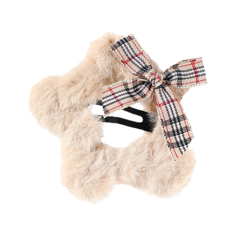 Invierno Meirard peluche estrellas clip de cabello de alta sensibilidad no lastimar el cabello de los niños lateral clip de cabello adornamiento para el cabello al por mayor