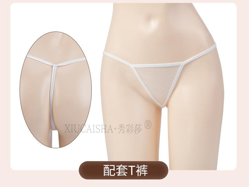 Xiuaisha Nurse Roleplay Lingerie Set with Sheer Gauze Slit Skirt and Open Shirt — detail image 21