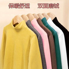 童裝秋冬兒童男女童上衣加絨保暖恆溫半高領打底衫T恤透氣加厚