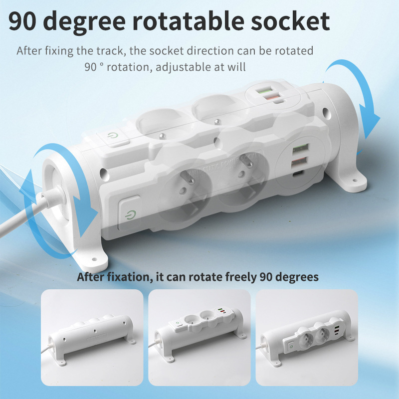 2025 nuevo escritorio dormitorio escritorio de escritorio de oficina puede girar regulaciones francesas regulaciones dos redondas con enchufe USB