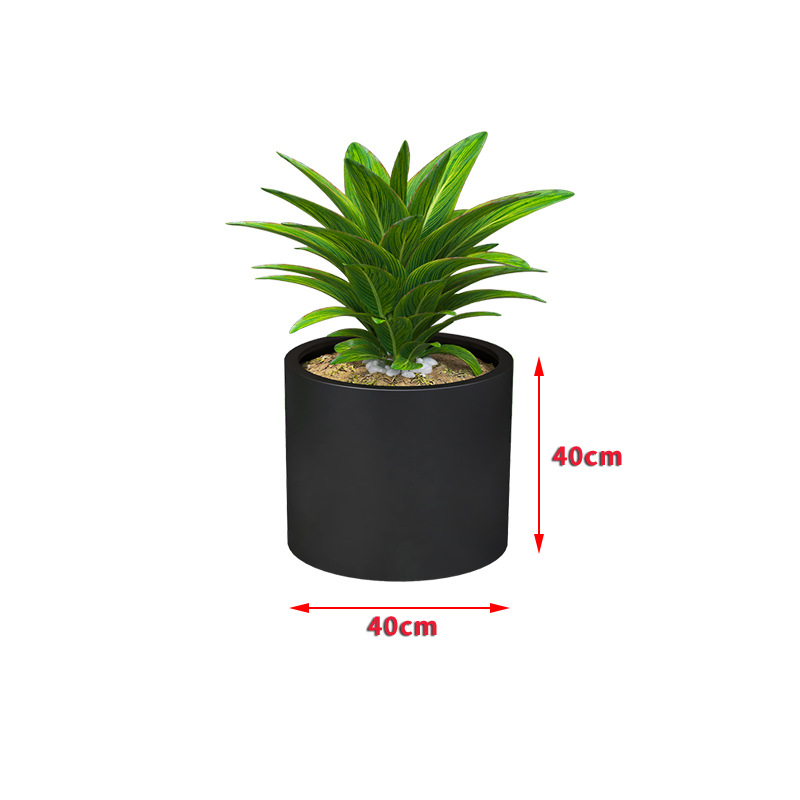 Caja de hierro forjado verde al aire libre terraza terraza caja de plantación de metal al aire libre casa patio producto acabado cama de flores combinada