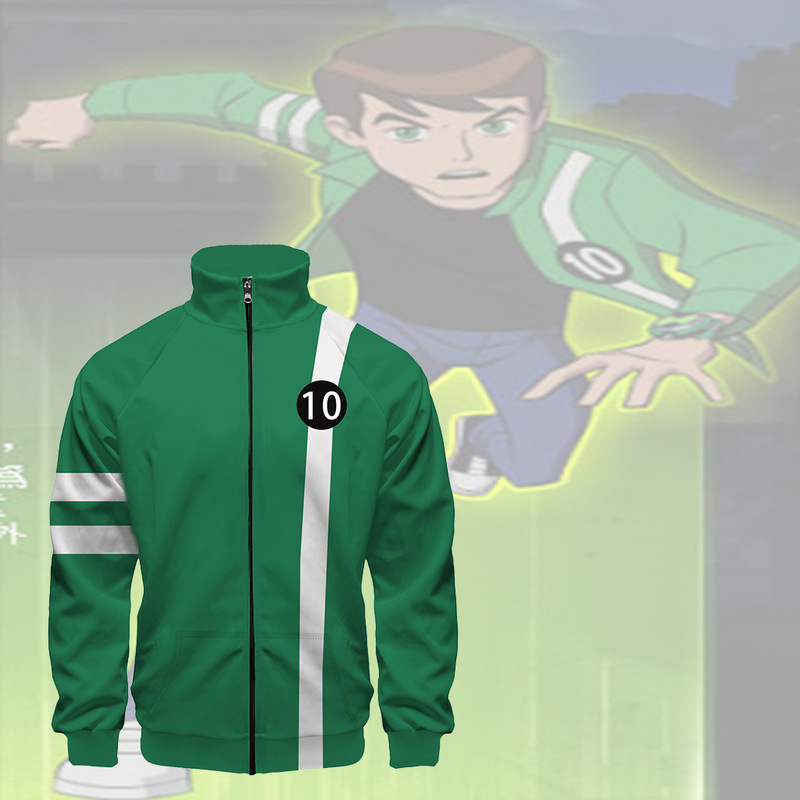 2025 New Ben10Wxyx Cardigan Pullover Character Same Style 3D Stand Collar Jacket Cosplay Jacket