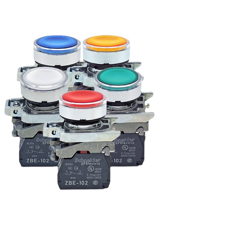 带灯按钮开关XB4-BW34M5 (ZB4-BW0M45+ZB4-BW343)240V红色