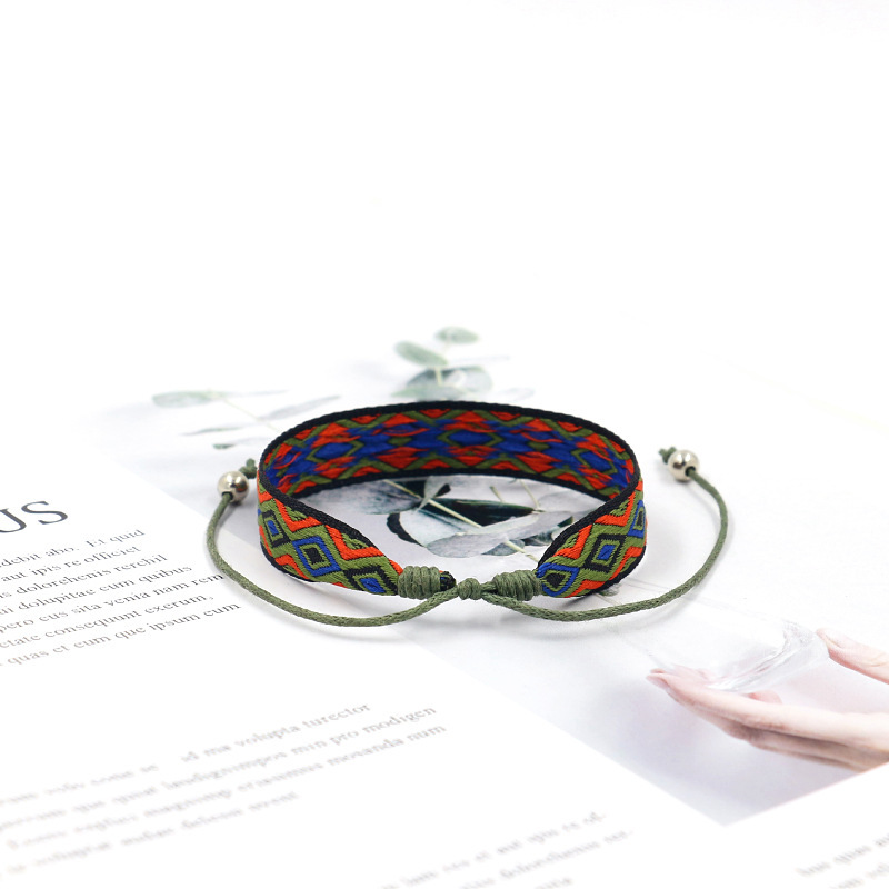 1 Stück Bohemien Drucken Polyester Handgemacht Unisex Armbänder display picture 3