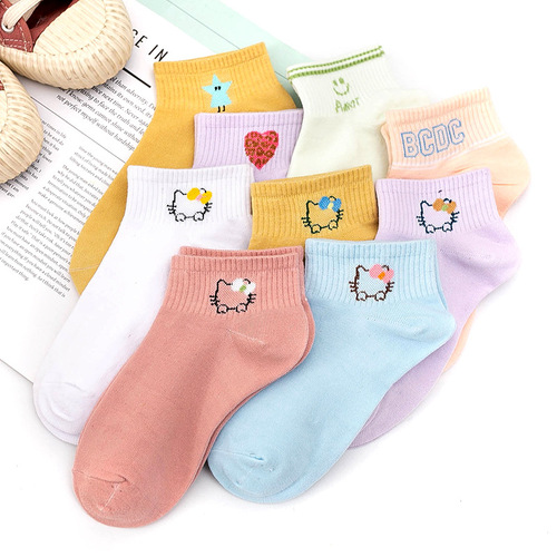 Autumn and summer new socks women's pure color cotton women's boat socks candy-colored short socks Japanese style ins trendy socks drop shipping