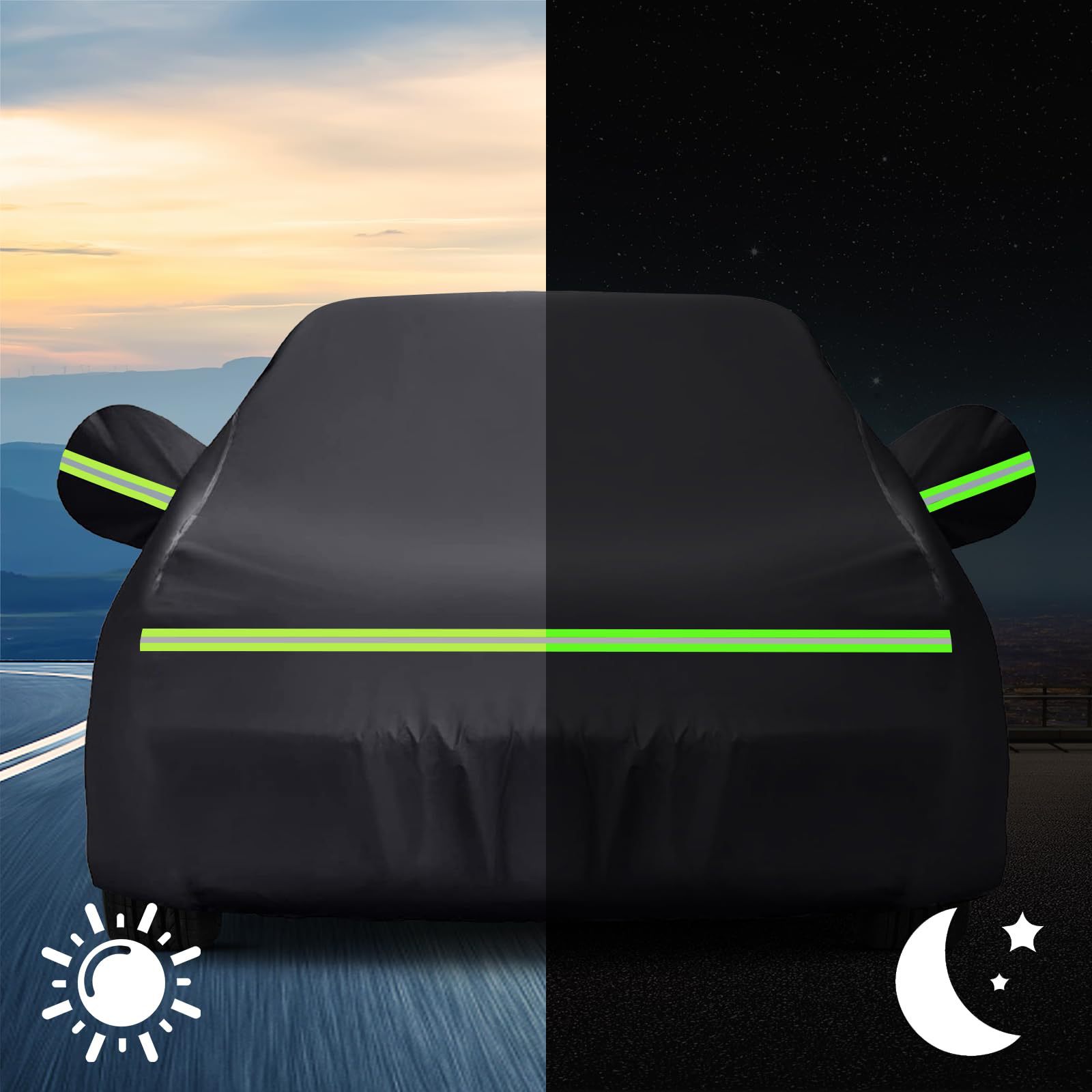190t Oxford Cloth Car Protective Cover Waterproof, Sunproof, Rainproof and Uv Protection Car Cover Outdoor Car Cover Cross-Border