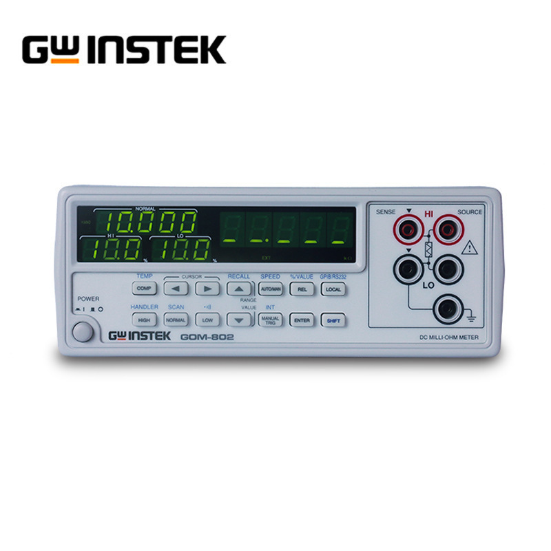 固纬GOM-802高精度直流微欧姆计低电阻计标配SCAN HANDLER接口