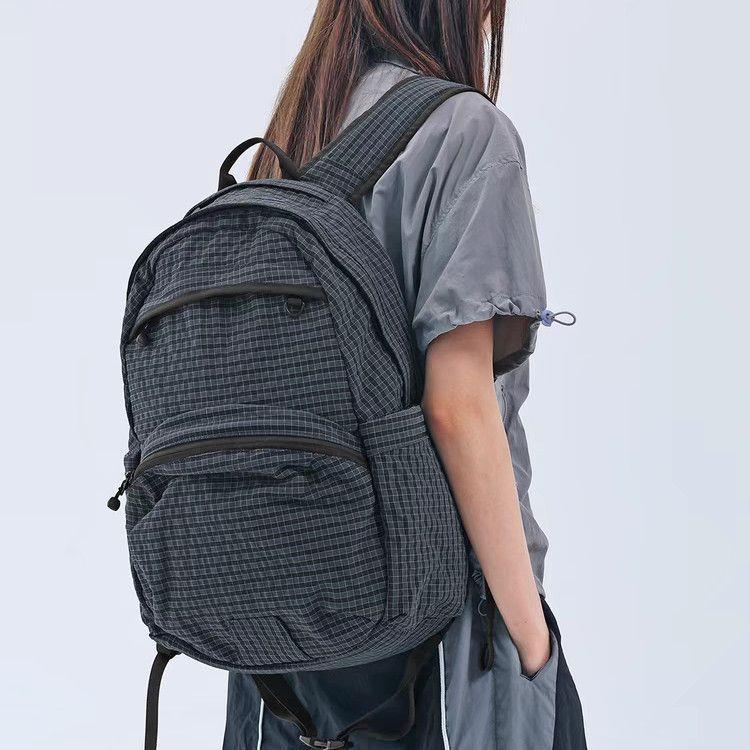 2026 Korean New Color Block Plaid Backpack, Retro Commuter Laptop Backpack, Student Casual Large Capacity Schoolbag