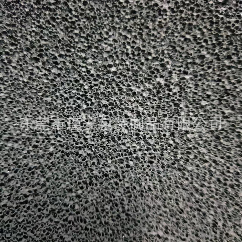 污水杂质处理粗孔过滤海绵 黑色聚氨酯生物填料活性炭除臭海绵块