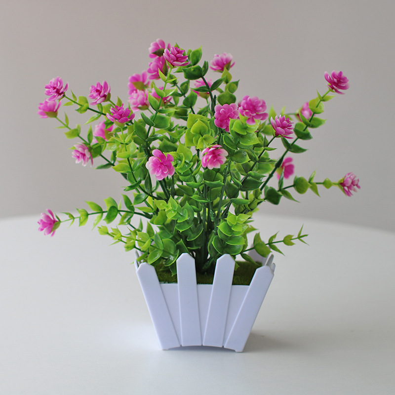 Planta artificial bonsai eucalipto Lysiana flor artificial planta verde Planta artificial decoración del hogar Fuente de la fábrica