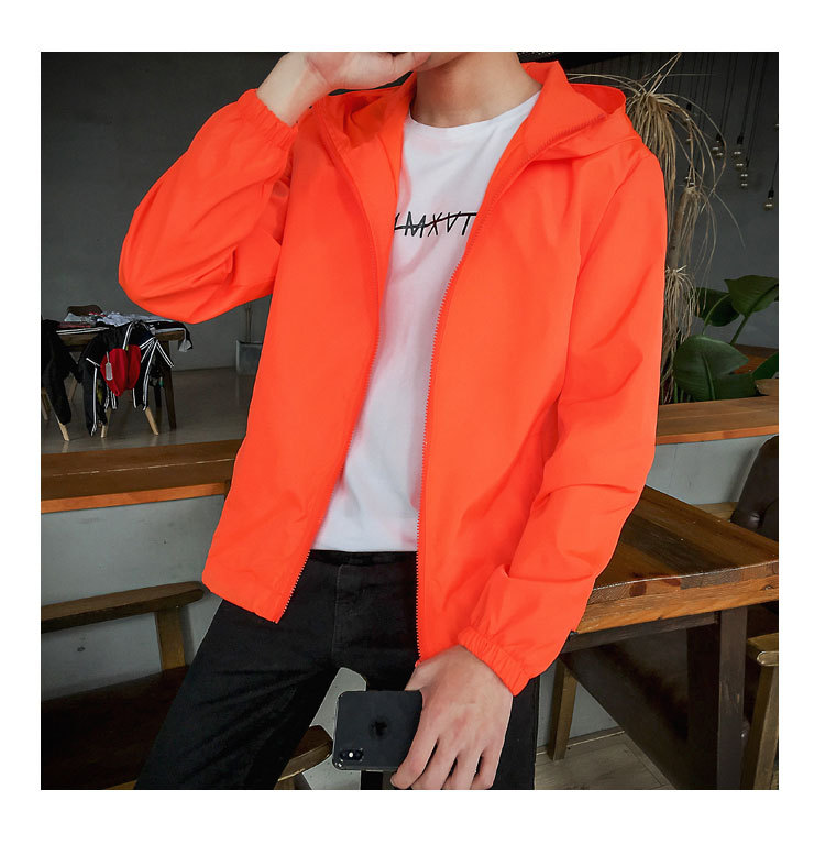 666 bolsillo cremallera protección solar ropa naranja