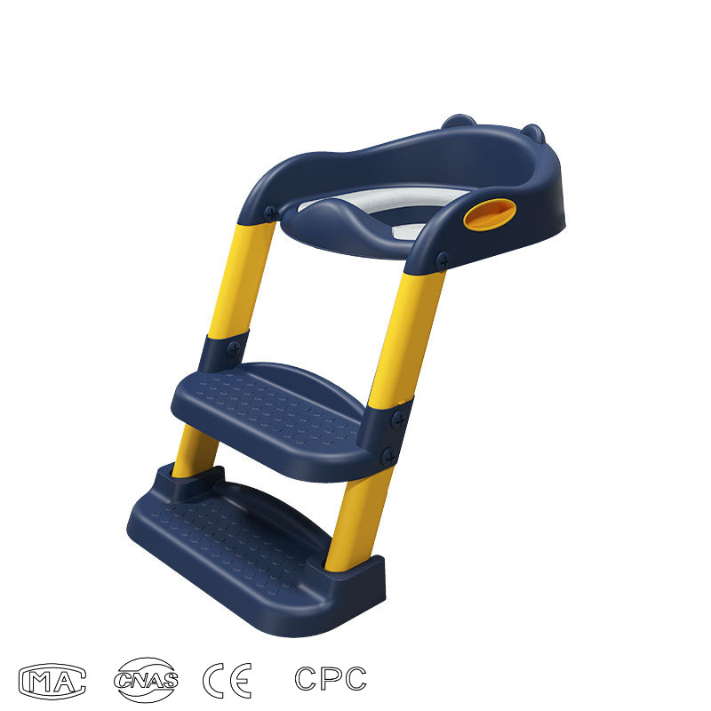 Children's Toilet Toilet Stairs for Boys and Girls Baby's Ladder Folding Rack Cushion Toilet Ring for Children and Infants