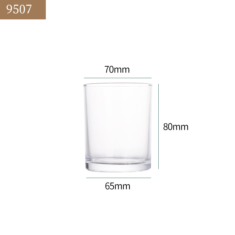 DIY tazas de vidrio perfumadas claras y simples vela casera vela casera vela recipiente de vidrio vacío taza