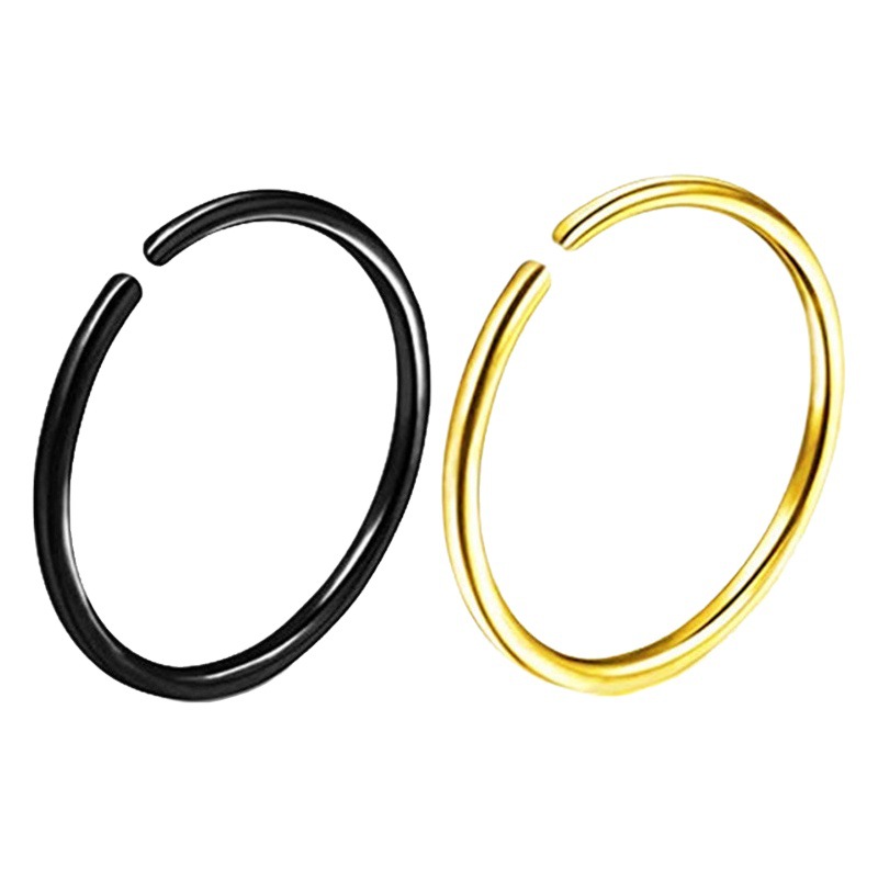European and American Cross-Border Seamless Nose Rings, Stainless Steel Lip Rings, Titanium Steel Nose Studs, Nipple Rings, Simple Nose Clips, Piercing Jewelry Wholesale