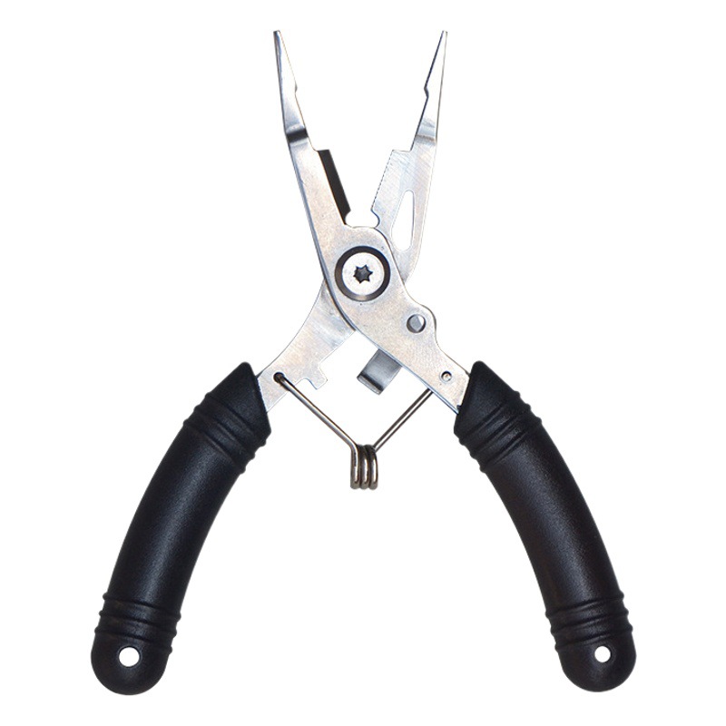Wholesale mini stainless steel road pliers outdoor fishing tie hook pull line micro fishing line scissors with buckle fishing tools