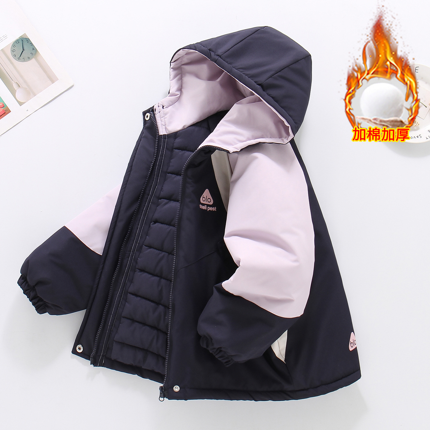 2026 New Style Girls' Padded Jacket, Windbreaker, Thickened Parka for Kids, Winter Cotton-padded Clothing