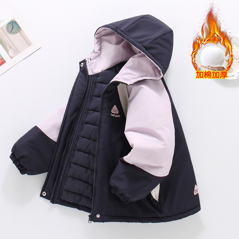 Girls' Padded Jacket 2025 New Style, Medium and Large Children's Cotton Coat, Children's Thick Parka, Winter Cotton Clothing