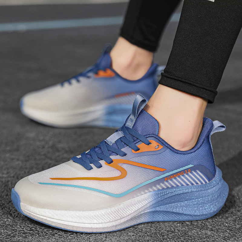 2025 nuevos juveniles amortiguador desgaste placa de carbono zapatillas de malla transpirable para hombres y mujeres zapatillas de carreras antideslizantes