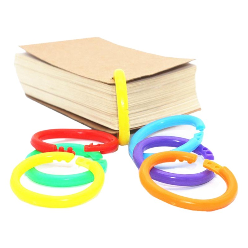 Inner Diameter 32mm Double Buckle Plastic Colorful Open Ring Binding Book Ring Loose-Leaf Book Binding Ring Removable Card Buckle