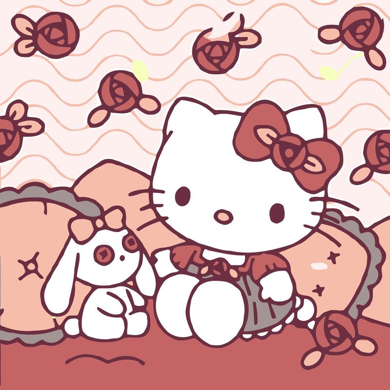 新しい漫画デジタル油絵DIY塗り絵ラブブサンリオ手作り塗り絵装飾画卸売|undefined