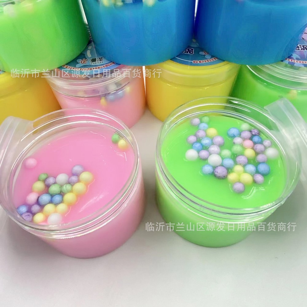 Puff barro pegamento espumoso Cristal de barro monocromo arcilla delgada juguetes para niños 2 yuanes grandes almacenes al por mayor DIY Descompresión jugar