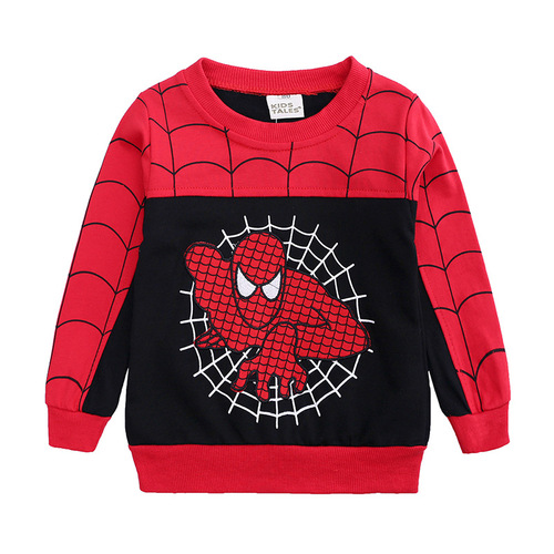 Boys suit 2024 spring children's clothing new spider zipper sweatshirt three-piece set 1-4 years old one piece drop shipping