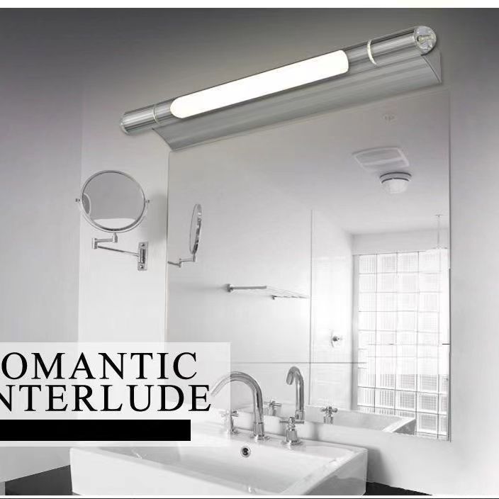 化妆台补光壁灯卫生间铝材高透光pvc简约免打孔防水雾led镜前灯