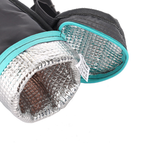 New Oxford cloth waterproof round insulated bag outdoor sports insulated cup cover shoulder portable aluminum foil zipper ice bag