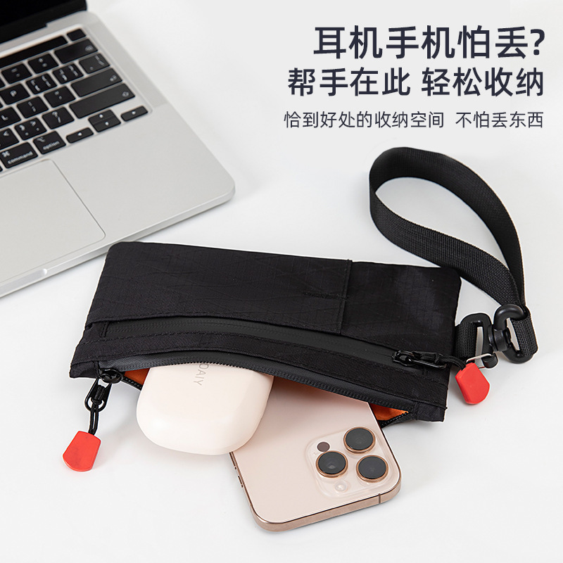 Amazon クロスボーダー防水盗難防止携帯電話ヘッドセットキーカード ID バッグポータブル現金小銭入れナイロン|undefined