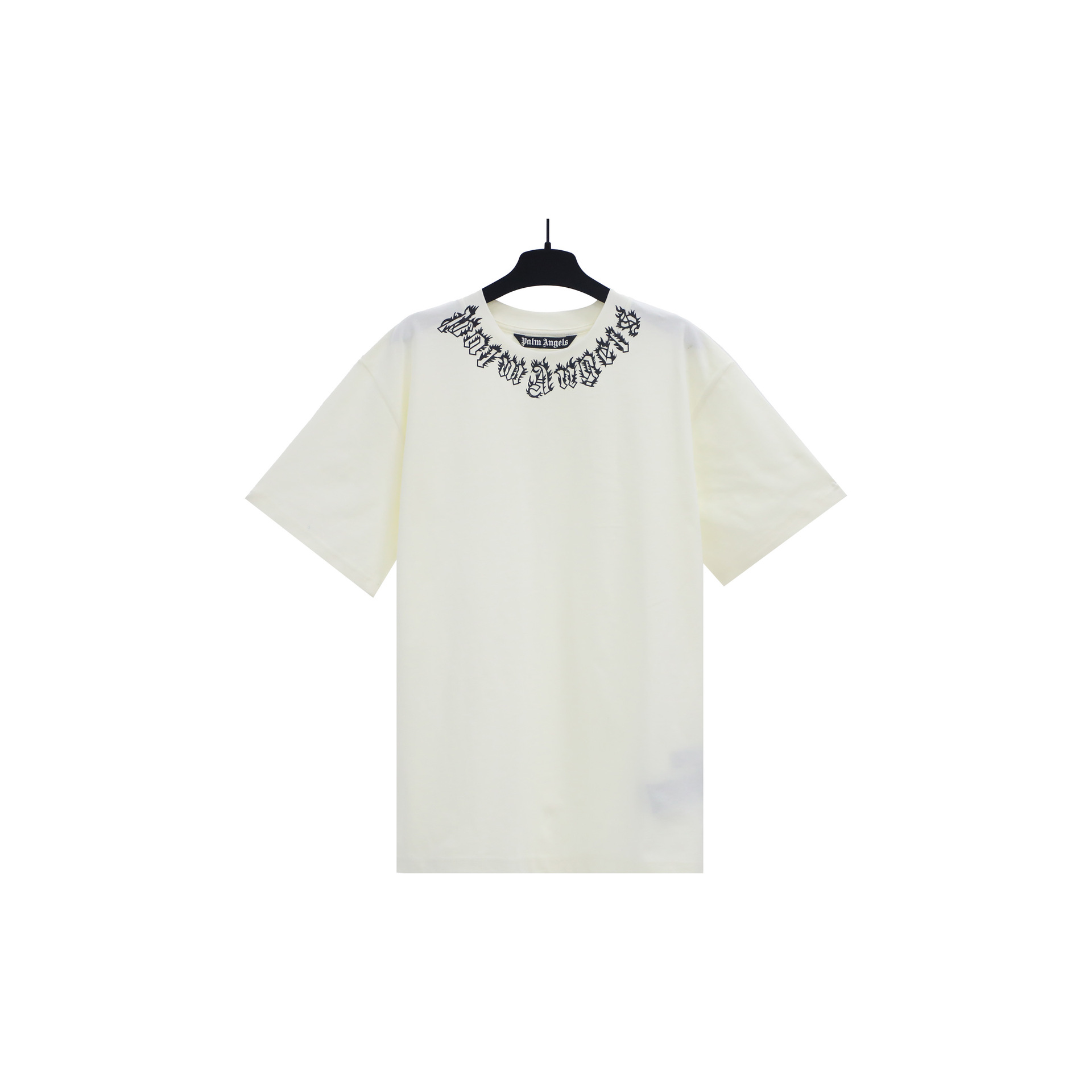 Comercio exterior transfronterizo al por mayor PA pintura en aerosol carta manga corta palmera niebla calle alta marca de moda graffiti logo hombres y mujeres camiseta