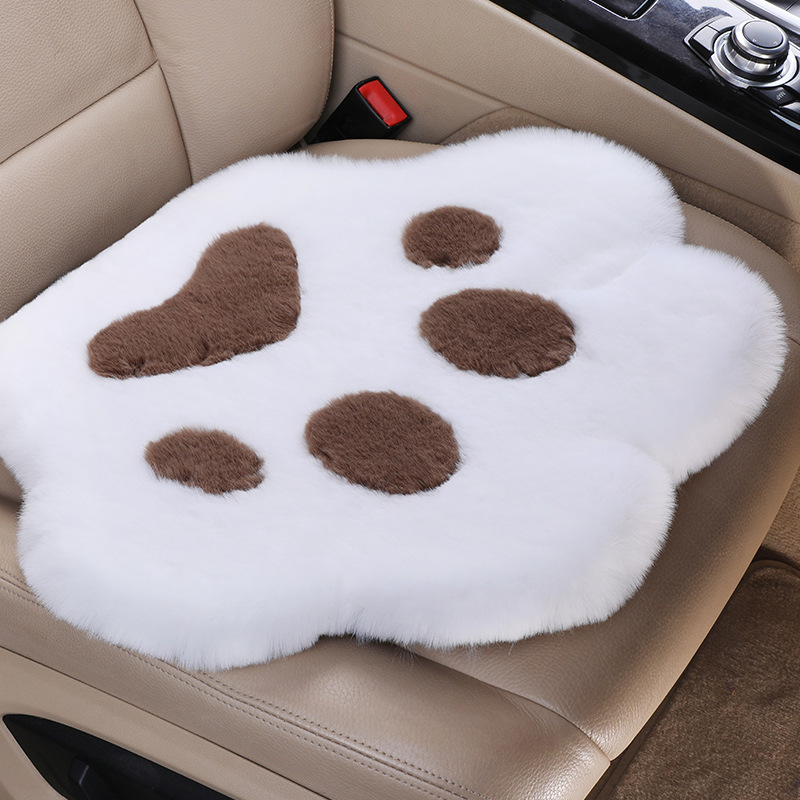 Wool pad – Qìchē Seat Cushion Winter - whitedusty-rose-cat-paw