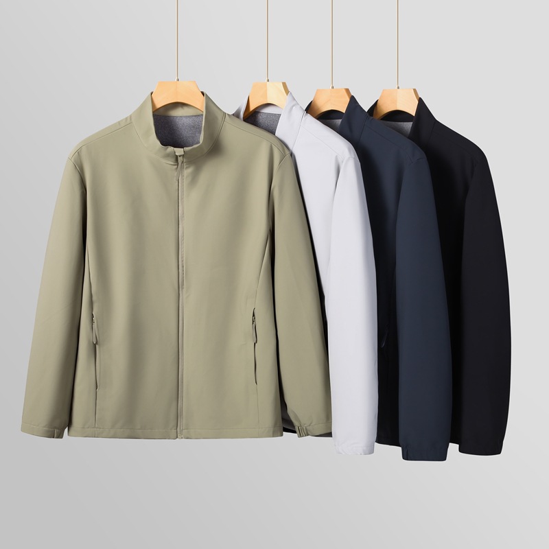 2025 Summer Thin Men's Plus Size Fashion Casual Stand Collar Jacket for Men