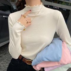 德绒半高领打底衫女内搭修身德绒加厚长袖t恤上衣秋冬衣2025新款