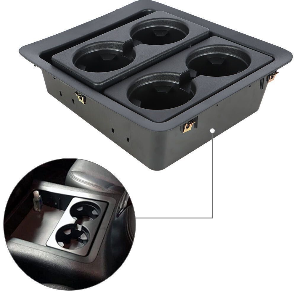 Car Dashboard Cup Holder Suitable for Cross-Border Use, Compatible with Chevrolet and Gmc, Front-Mounted Cup Holder Tray with Dual Inner Compartments