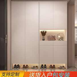 入户门口鞋柜家用简约加高进门鞋柜一体靠墙收纳柜储物柜