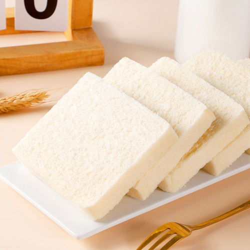 (Original + Taro Flavor) Warm Core Toast Bread 100g/bag, 3 slices, Baking Household Sandwich, Dropshipping One Piece