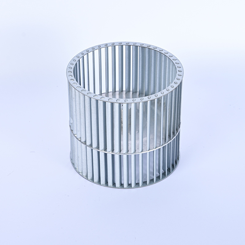 Cuchillas de ventilador de motor de alta temperatura de 4 pulgadas de chapa galvanizada tipo crimpado 98 * 48 * 8MM turbina eólica centrífuga impulsor de ventilador